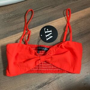 Red White Fox Crop Top